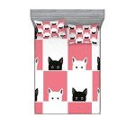 Chess Board Kittens Bedding Set - King Size