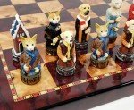 Royal Cats vs Dogs Chess Set with 18" Board