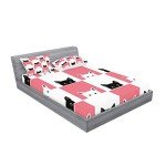Chess Board Kittens Bedding Set - King Size