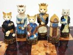 Royal Cats vs Dogs Chess Set with 18" Board