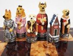 Royal Cats vs Dogs Chess Set with 18" Board