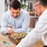 Cats & Dogs Chess Set with Walnut Chest