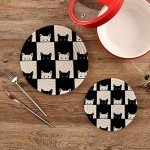 Cat-themed Hot Mats for Kitchen and Dining