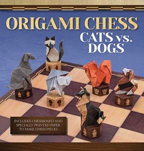 Cats vs. Dogs Origami Chess Set
