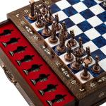 Handmade Chess Set with British Army Metal Pieces