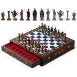 Handmade Chess Set with British Army Metal Pieces