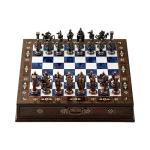 Handmade Chess Set with British Army Metal Pieces