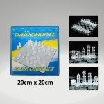 Elegant Glass Chess Set for Classic Gameplay