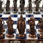 Handmade Chess Set with British Army Metal Pieces