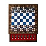 Handmade Chess Set with British Army Metal Pieces