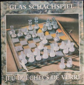 Elegant Glass Chess Set with Frosted Pieces