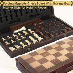 Magnetic Wooden Chess Set with Handmade Pieces