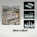 Elegant Glass Chess Set with Frosted Pieces