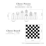 Modern Glass Chess Set with Extra Weighted Pieces