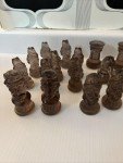 Rare Vintage Czech Glass Chess Set – 31 Pieces