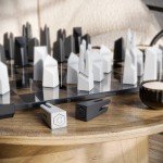 Modern Glass Chess Set with Extra Weighted Pieces