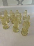 Rare Vintage Czech Glass Chess Set – 31 Pieces