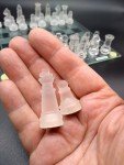 Elegant Glass Chess Set with Frosted Pieces