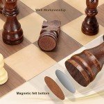 Magnetic Wooden Chess Set with Handmade Pieces