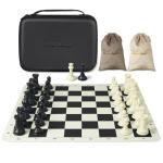 Elongdi Portable Tournament Chess Set with Extra Queens