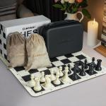 Elongdi Portable Tournament Chess Set with Extra Queens