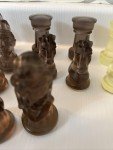 Rare Vintage Czech Glass Chess Set – 31 Pieces