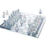 Elegant 12-Inch Glass Chess Set with 32 Pieces