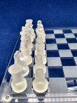 Elegant Glass Chess Set with Frosted Pieces