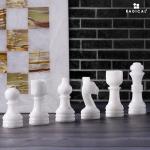 White and Green Onyx Marble Chess Set - 12