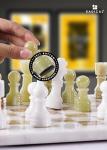 White and Green Onyx Marble Chess Set - 12
