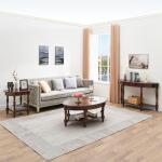 Solid Wood Oval End Table with Drawer