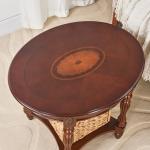 Solid Wood Oval End Table with Drawer