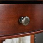 Solid Wood Oval End Table with Drawer