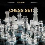 Elegant Acrylic Chess Set with Glass Pieces