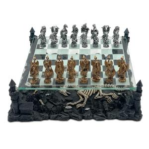 15" 3D Dragon Chess Set - Bronze & Silver