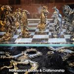 15" 3D Dragon Chess Set - Bronze & Silver