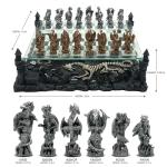 15" 3D Dragon Chess Set - Bronze & Silver