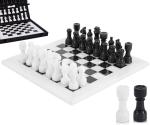 Elegant 12" Marble Chess Set with Storage Box