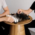 Modern Glass Chess Set with Extra Weighted Pieces