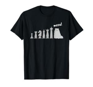 Cat-Themed Funny Chess Player T-Shirt