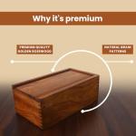 Elegant Sheesham Chess Storage Box with Sliding Lid