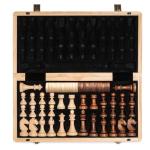 Wooden Folding Chess and Checkers Set - 15 Inch