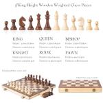 Wooden Folding Chess and Checkers Set - 15 Inch