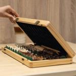 Wooden Folding Chess and Checkers Set - 15 Inch