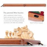 Premium Mahogany Folding Chess Set with Extra Queens