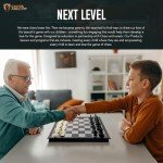 Magnetic 9.5-Inch Travel Chess Set with Storage