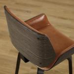 Mid-Century Modern Faux Leather Accent Chair