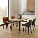 Mid-Century Modern Faux Leather Accent Chair