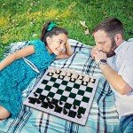 Juegoal 20" Portable 2-in-1 Chess & Checkers Set