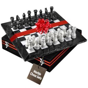 Luxury Marble Chess Set with Storage Box